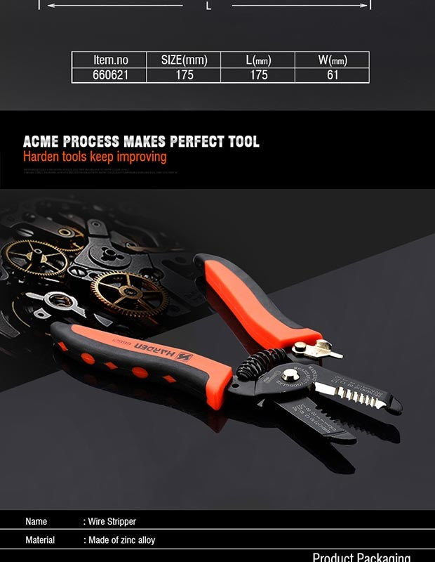 Harden Professional Electric Strippering 175Mm ( 660621 ) | Wire Stripper | Wire stripper Tool | Wire Stripper Plier