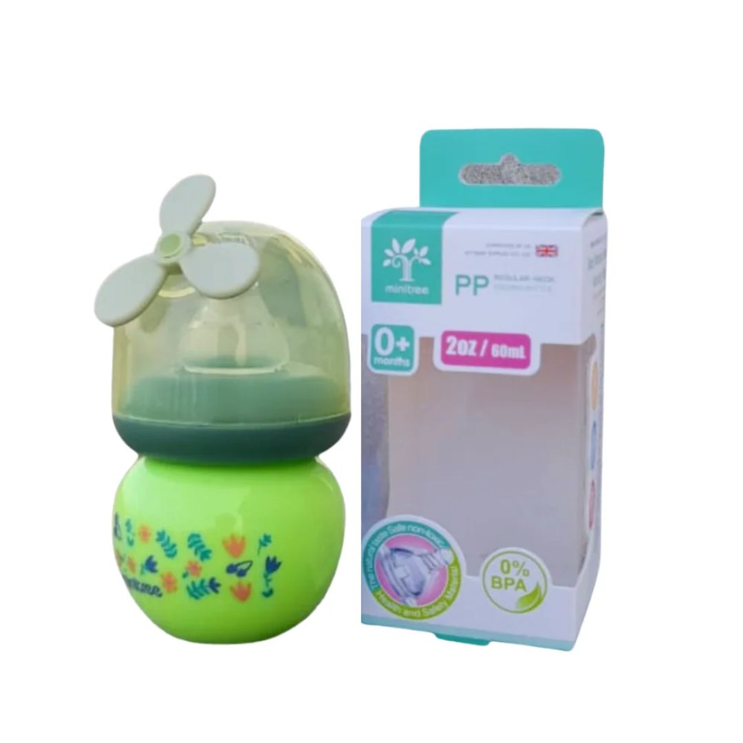 Mini Tree Newborn Baby Feeding Bottle with Fan - 60ml | Innovative & Practical