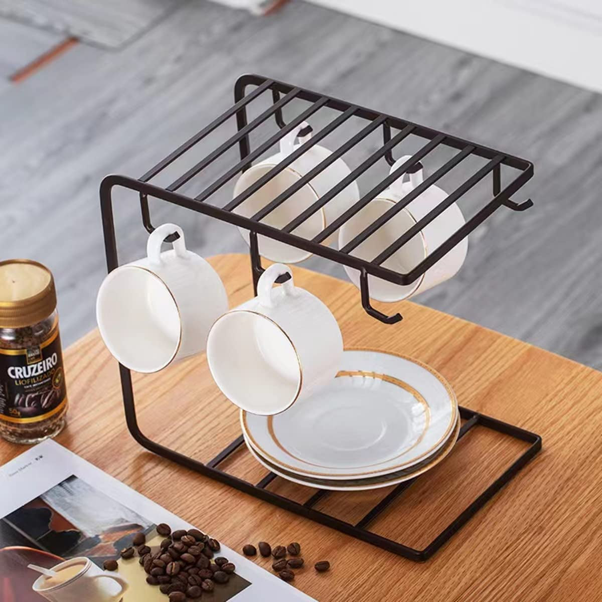 Cup Stand | Coffee Cup Organizer | Mug Holder Rack for Kitchen Accessories