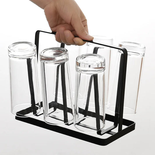 Metal Glass Stand | Durable Glass Holder for Kitchen & Dining | Organizer Rack