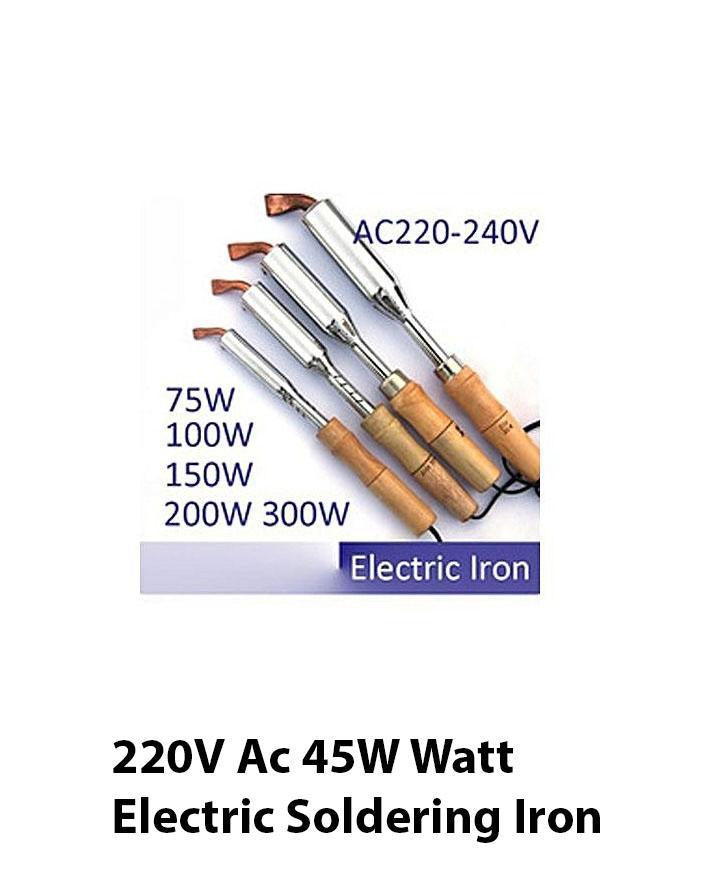 220V Ac 45W Watt Electric Soldering Iron Wood Handle Iron