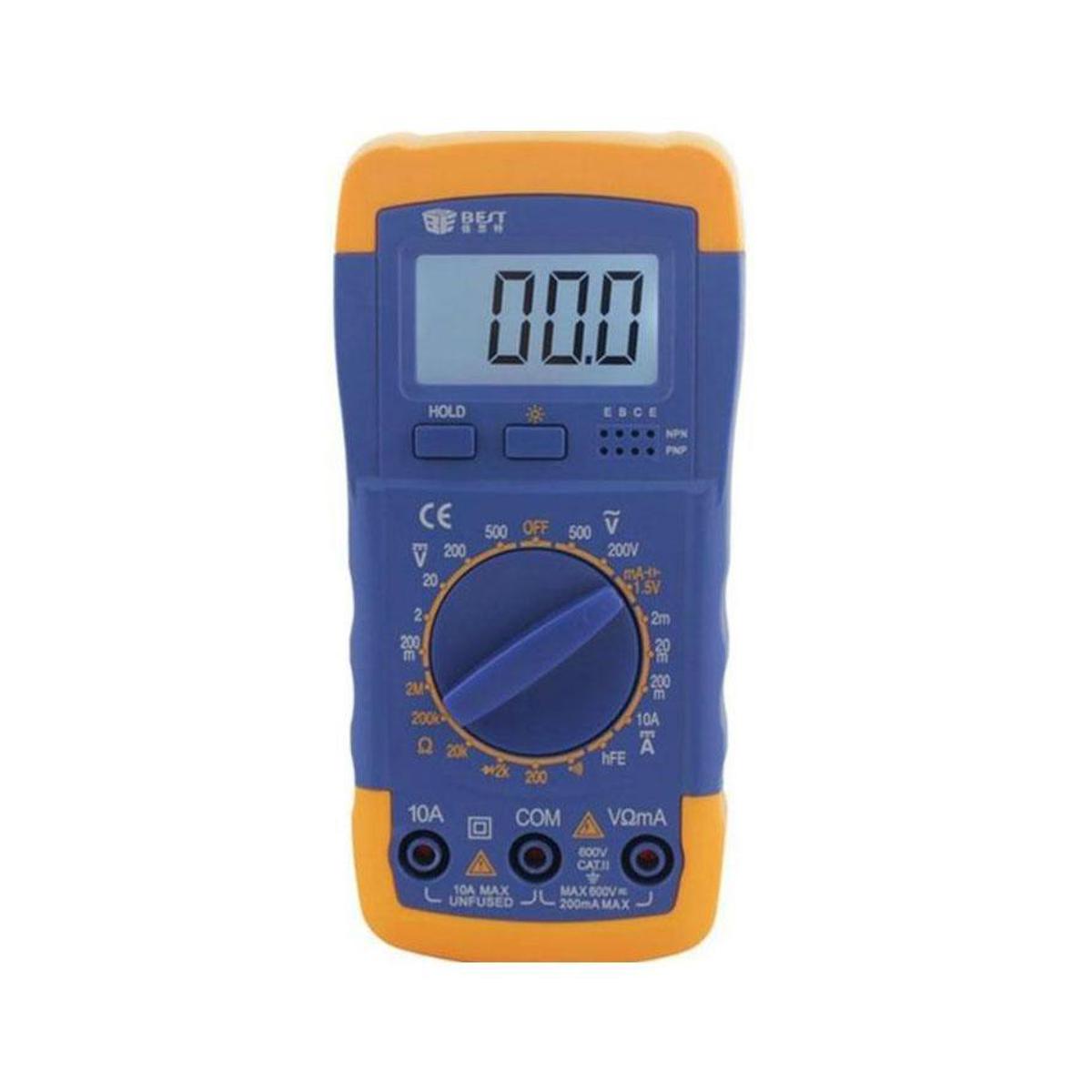 Digital Electronic Auto Multi Meter With Led Light - Yellow & Purple