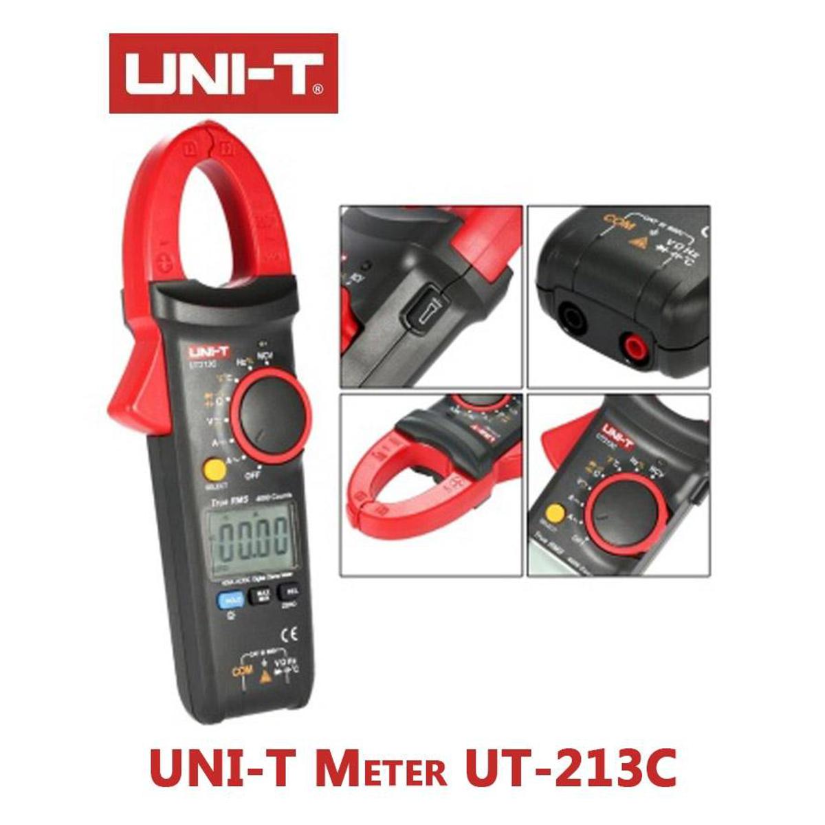 Ac/Dc Clamp Meter With Trms - Ut 213C - Red - Black