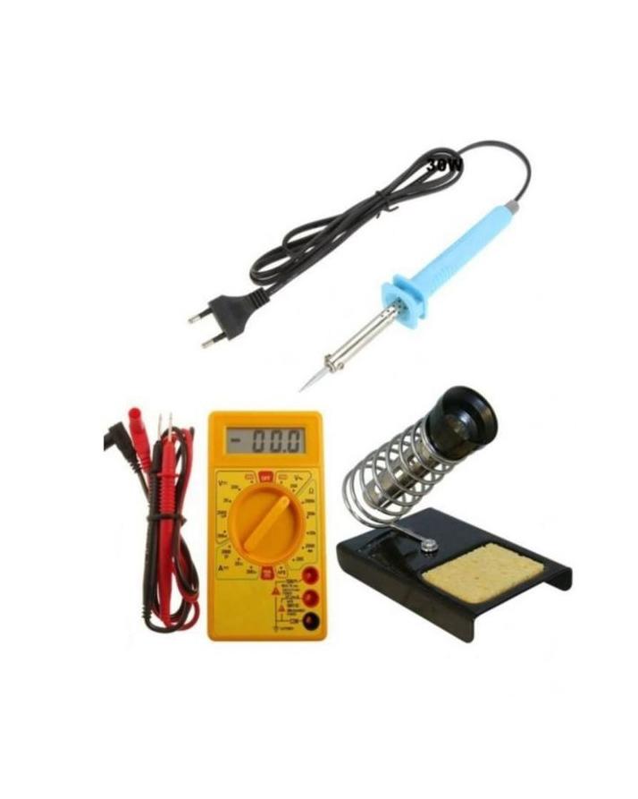 Combo of Electric Digital Multi Meter + Soldering Iron PAck of 3