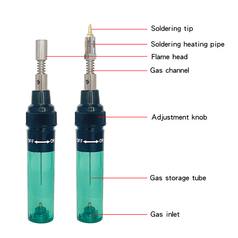 [Ready stock] 1300 Celsius Gas Soldering Iron Welding Irons Welding Pen Blow Torch Gas Cordless Tip Tool set