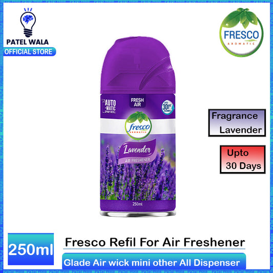 Fresco Airwick Automatic Air Freshener Spray | Fresh Lavender Refill | 250ML Universal Refill for Other Dispensers ~ Patel-wala