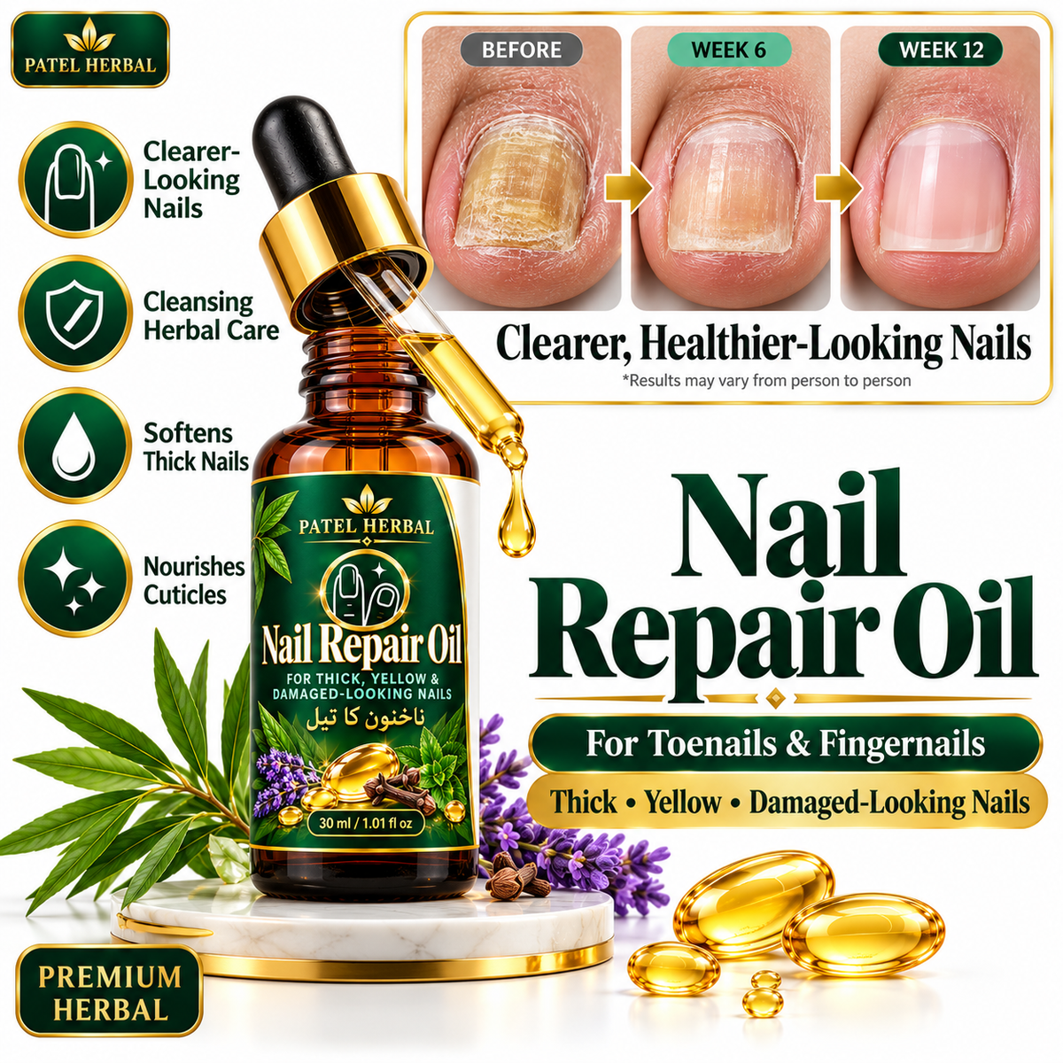 Patel Herbal Nail Repair Oil – 30ml