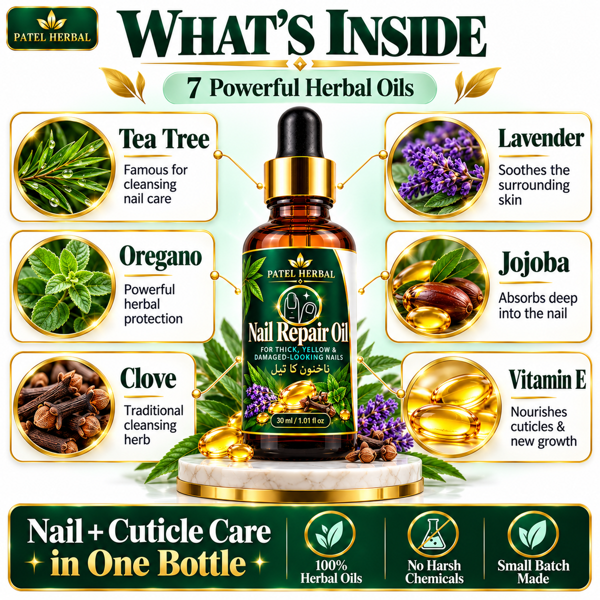 Patel Herbal Nail Repair Oil – 30ml