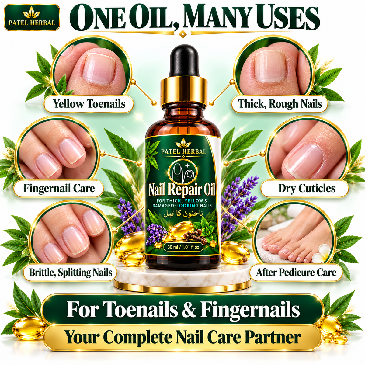 Patel Herbal Nail Repair Oil – 30ml