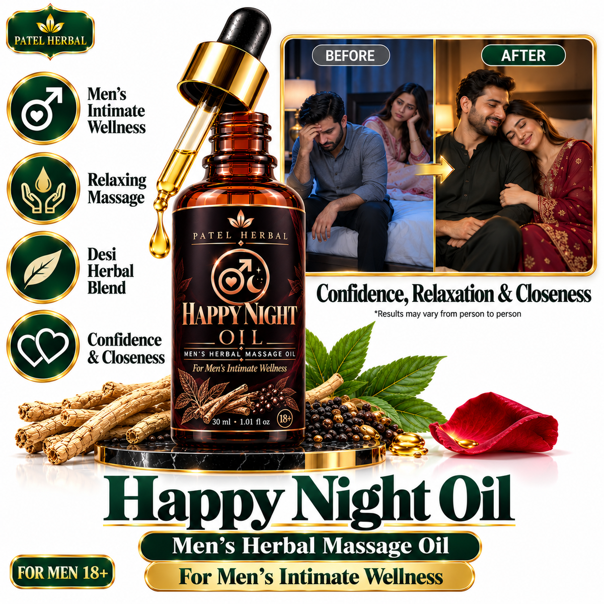 Patel Herbal Happy Night Oil – 30ml