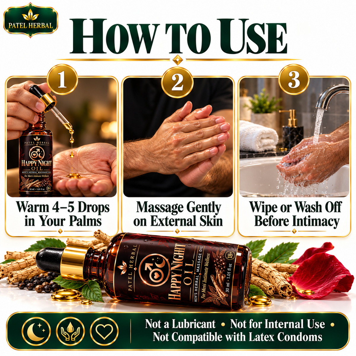 Patel Herbal Happy Night Oil – 30ml