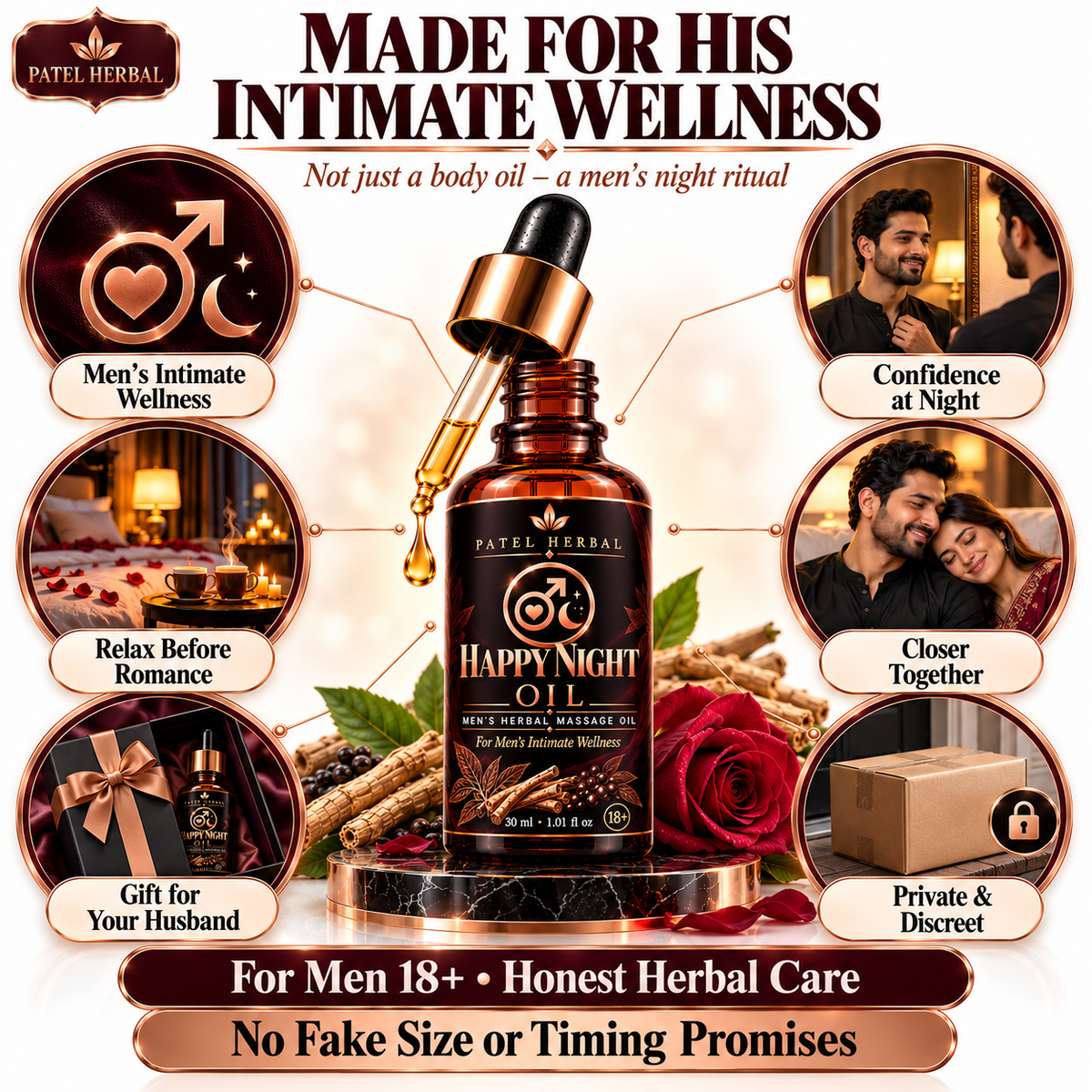 Patel Herbal Happy Night Oil – 30ml