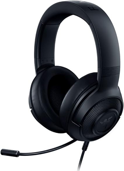 Razer Kraken X Ultralight Gaming Headset: 7.1 Surround Sound - Lightweight Aluminum Frame - Bendable Cardioid Microphone - for PC, PS4, PS5, Switch, Xbox One, Xbox Series X|S, Mobile - Black Open Box Used