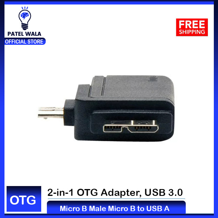 Tripp Lite 2-in-1 OTG Adapter, USB 3.0 Micro B Male and USB 2.0 Micro B to USB A