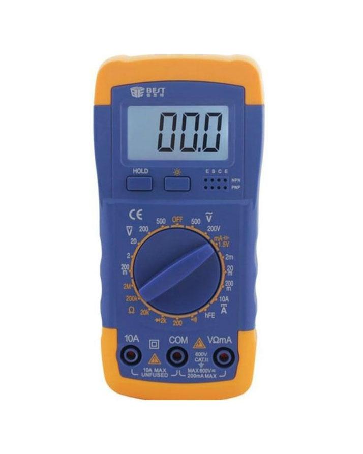 Digital Electronic Auto Multi Meter With Led Light - Yellow & Purple