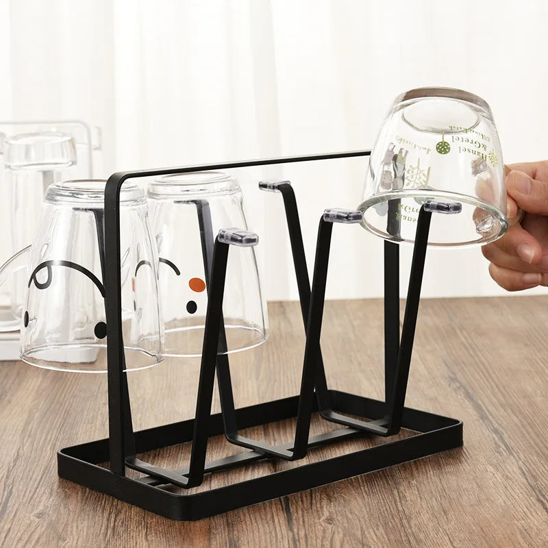 Metal Glass Stand | Durable Glass Holder for Kitchen & Dining | Organizer Rack