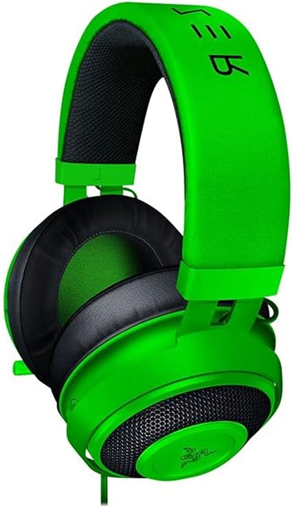 Razer Kraken Gaming Headset: Lightweight Aluminum Frame, Retractable Noise Isolating Microphone, For PC, PS4, PS5, Switch, Xbox One, Xbox Series X & S, Mobile, 3.5 mm Audio Jack – Green