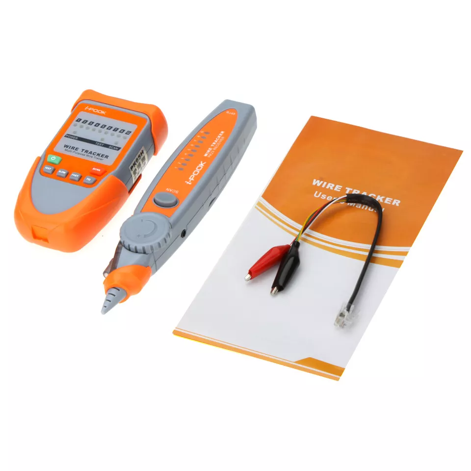 Professional i-POOK PK65H Wire Tracker | Multifunctional Cable Tester for Network, Telephone, and Ethernet | Includes Adjustable Sensitivity | Tone Tracer & Underground Cable Locator | Ideal for Various Testing Needs