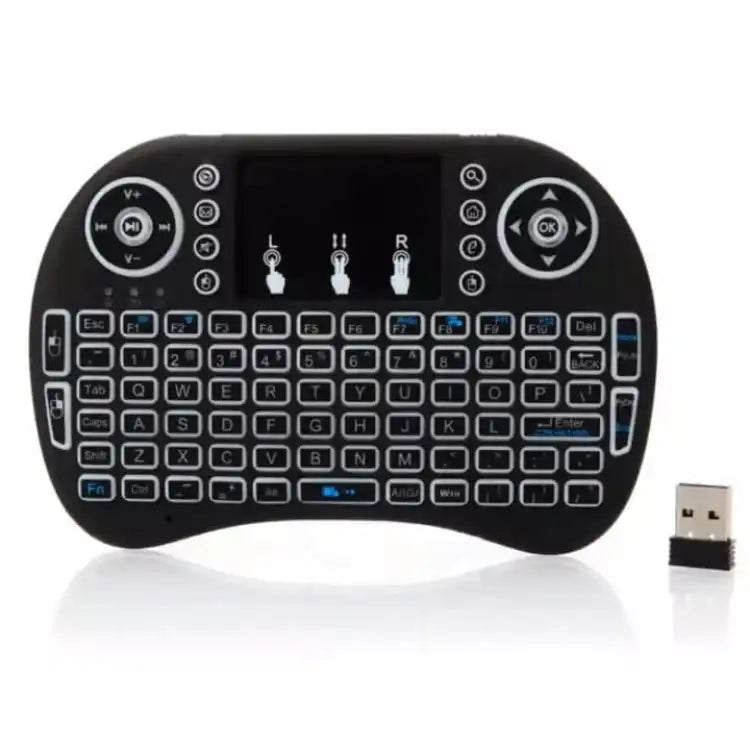 i8 ماوس هوائي لاسلكي Fly Mouse لوحة مفاتيح لاسلكية تعمل باللمس + ماوس لأجهزة Android Box PC والكمبيوتر المحمول PS3 PS4 Xbox Smart TV