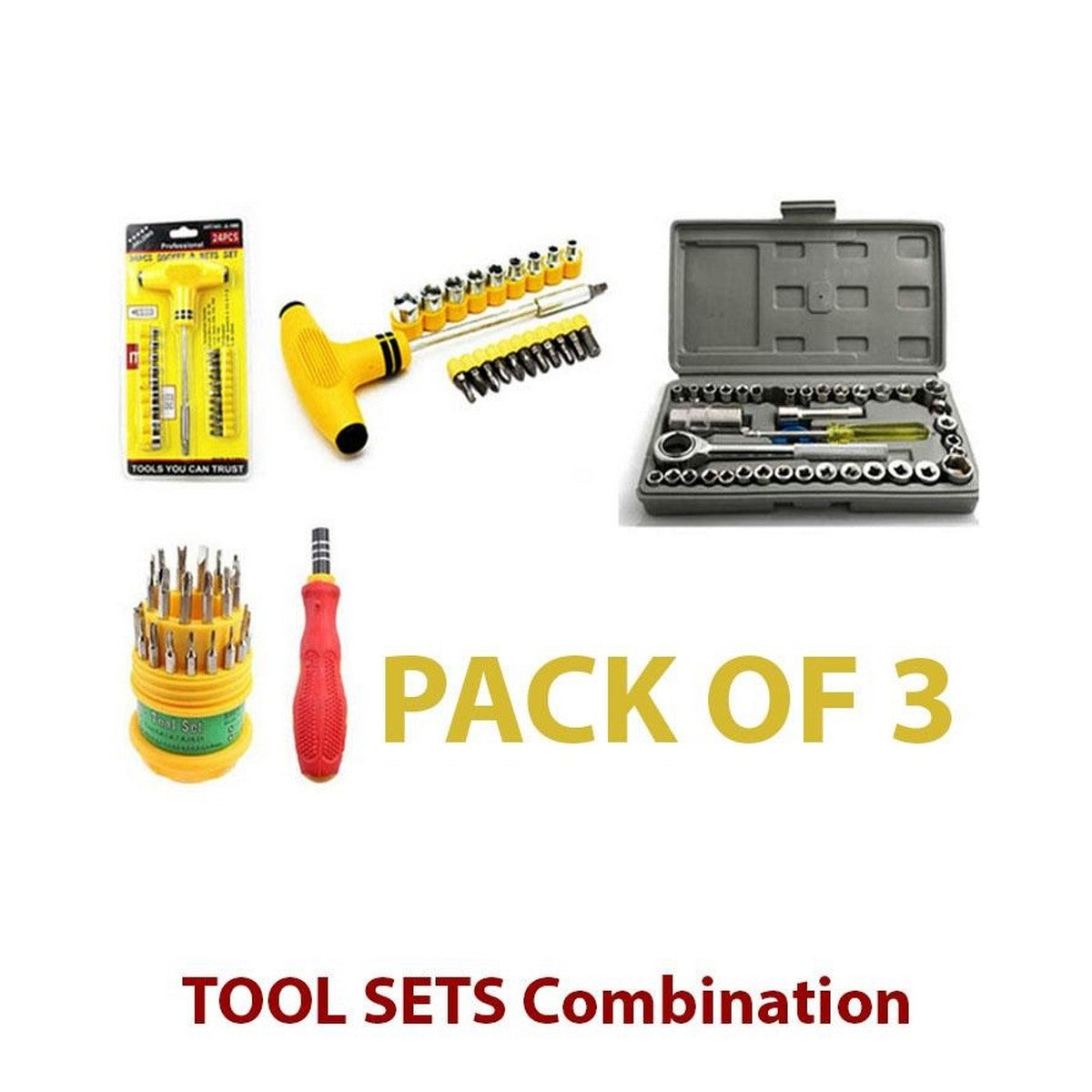 Pack Of 3 Tool Kit - Wrench & Professional Hardware Tools