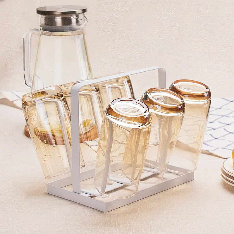 Metal Glass Stand | Durable Glass Holder for Kitchen & Dining | Organizer Rack