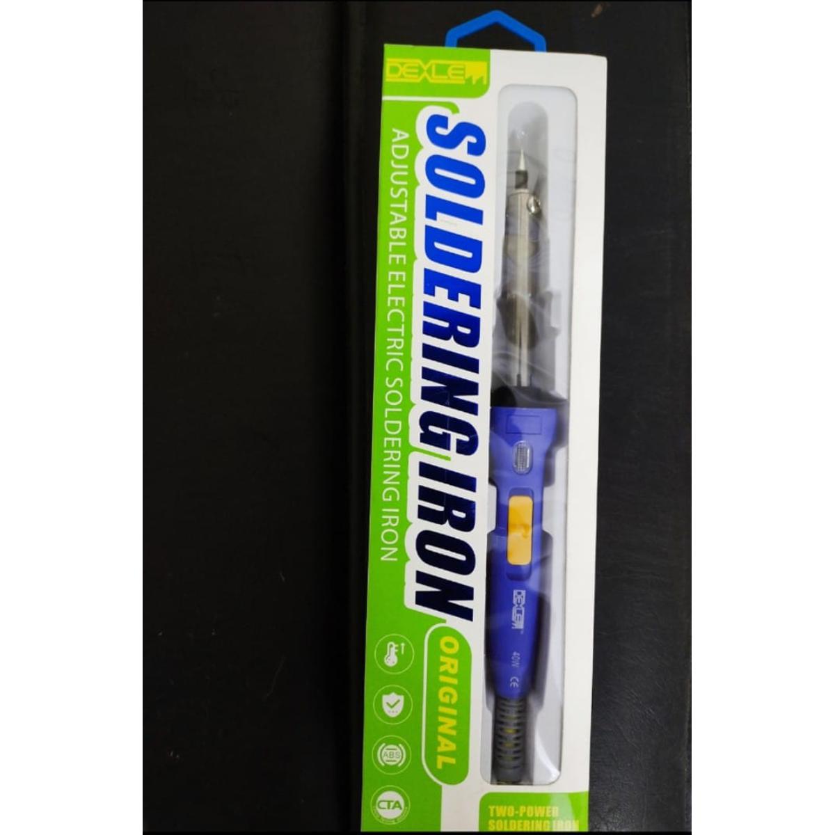 High Performance Solding Iron 220v 40W to 60W Temperature High / Low  Adjustable Electric Soldering Iron Stick (Blue) Pakistan Standard Plug Top