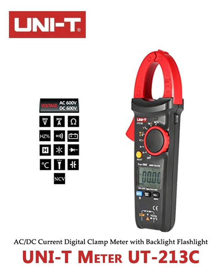 Ac/Dc Clamp Meter With Trms - Ut 213C - Red - Black