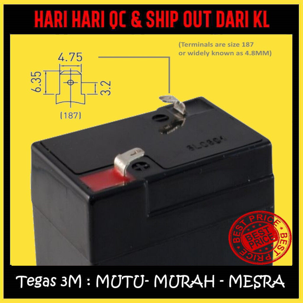 6V 4.5AH Rechargeable Sealed Lead Acid Battery for Kids' Motor Toys