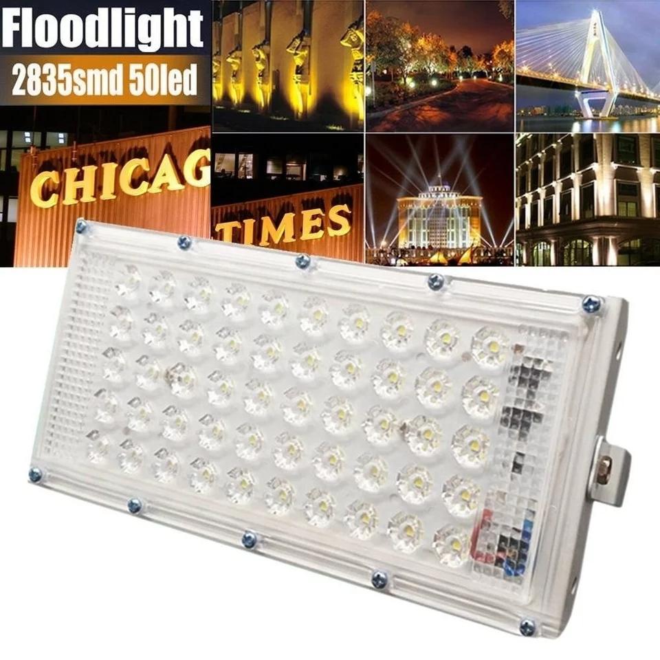 Aluminum 50 LED Flood Light Waterproof Outdoor Garden Landscape Lamp 220V 50W