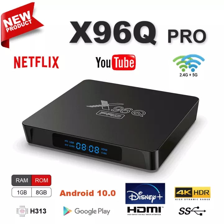 [2021 NEW] BINZU X96Q PRO Android 10 TV Box 4GB 64GB 32GB All winner H313 Dual WIIF 4K UHD Anti shake power full smart tv box Wifi HDMI 2.0 Googl play Netfli outubHulu Media Player