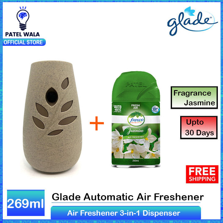 PATEL WALA Glade Air Freshener Dispenser Room Spray Refill 269ml for room, washroom, bathroom, wash room perfume spray only machine auto Glade 3-in-1 Automatic Air Freshener - Hawaiian Breeze, 269ml