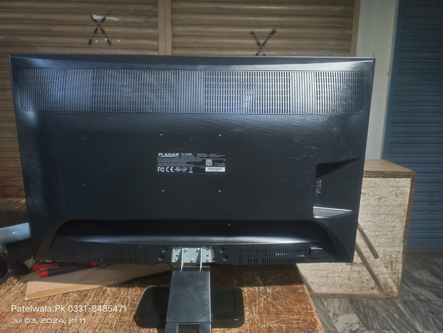 Planar 27 inch 2k LED LCD (2k display works on DP and DVI, VGA port only), PXL2780MW 27" 16:9 WQHD IPS Monitor (HDMI, DP, DVI VGA Connectivity).Abroad used stock fresh condition ,Stand may vary.