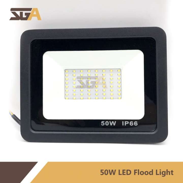 50W LED Flood Light ( Daylight white ) AC 220V LED SMD CHIP IP66 WATERPROOF spot light Super Bright Wall Outdoor Spotlight landscape light Garden Lamp Signboard Lampu Spotlight lampu led Apex Led Flood Light 50w pure Waterproof