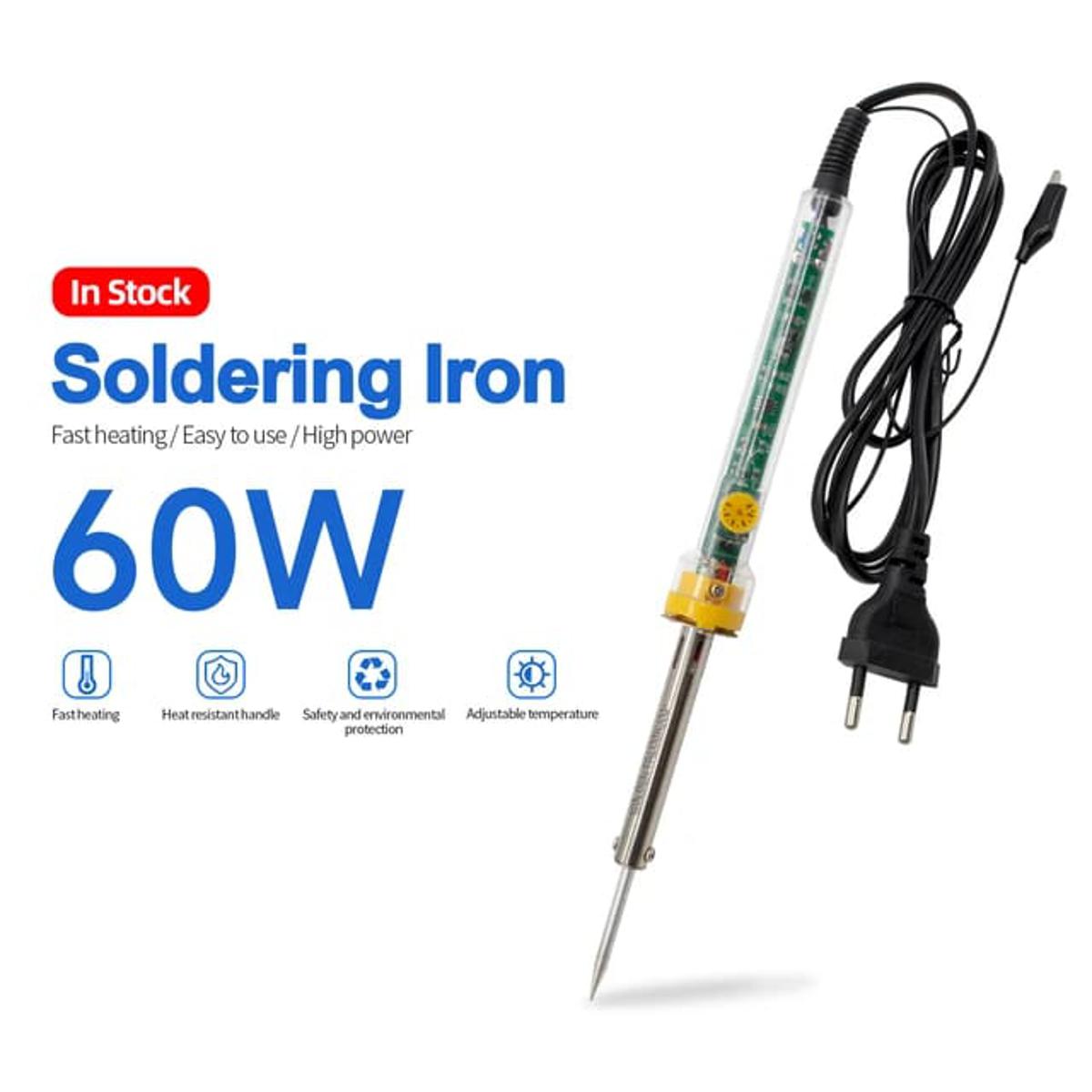 60W Soldring Iron High Quality With Regulator Option Transparent Body With temprature Controller  200 - 450  Best Quality