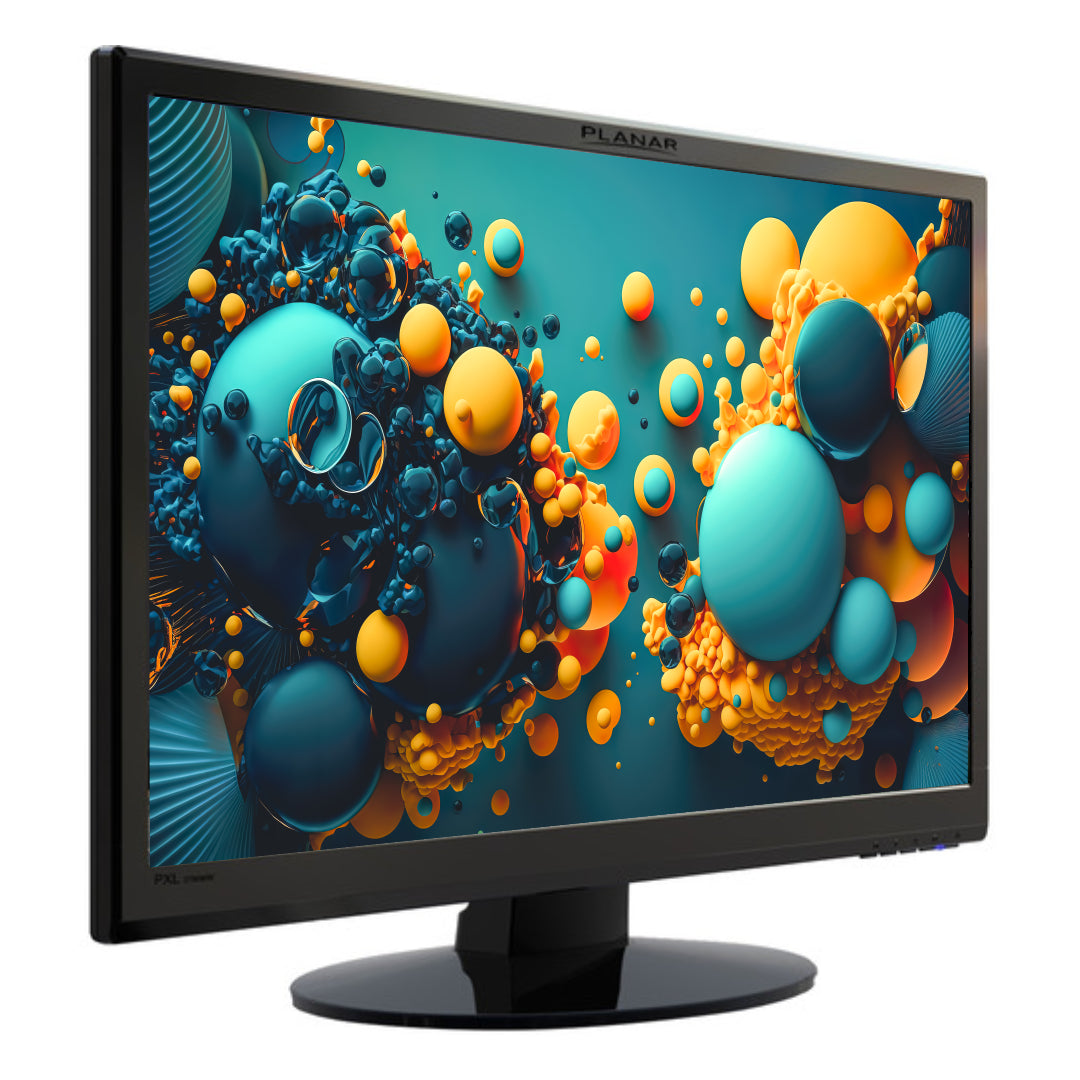 Planar 27 inch 2k LED LCD (2k display works on DP and DVI, VGA port only), PXL2780MW 27" 16:9 WQHD IPS Monitor (HDMI, DP, DVI VGA Connectivity).Abroad used stock fresh condition ,Stand may vary.