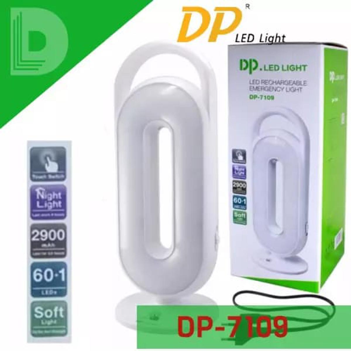 Dp Led Light, Led Rechargeable Emergency and Camping Light, White - DP-7109