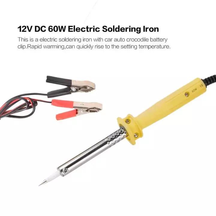 Hot Sale 12V DC 40W Car Auto Crocodile Batt*ery Clip Powered Electric Soldering Iron