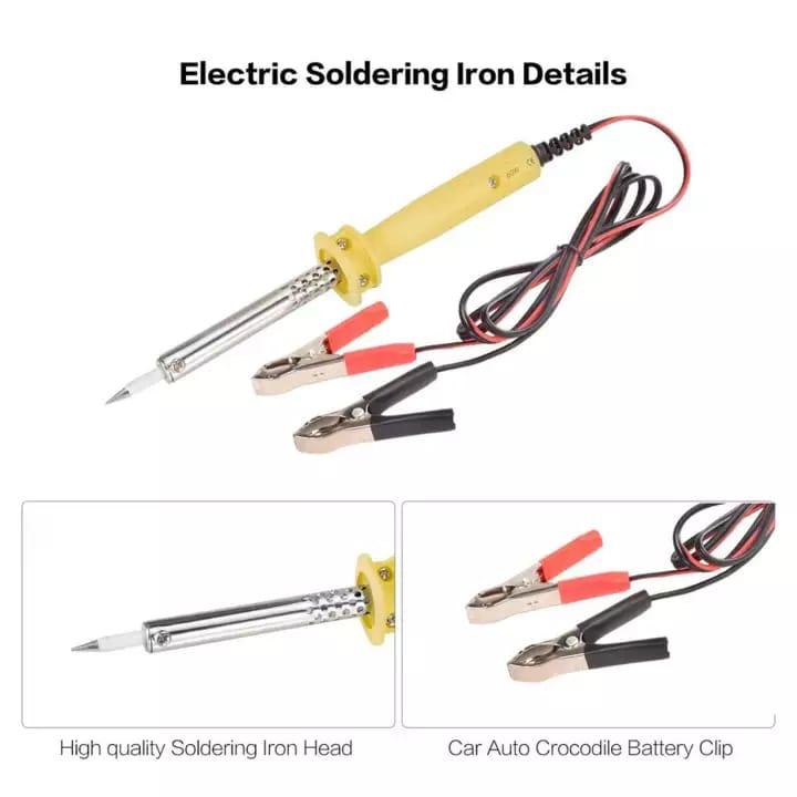 Hot Sale 12V DC 40W Car Auto Crocodile Batt*ery Clip Powered Electric Soldering Iron