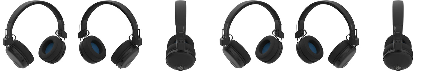 JLab Studio Wireless On-Ear Headphones, Black, 30+ Hour Bluetooth 5 Playtime, EQ3 Sound, Ultra-Plush Faux Leather & Cloud Foam Cushions, Track and Volume Controls For Gamming PUBG ~ PATEL WALA