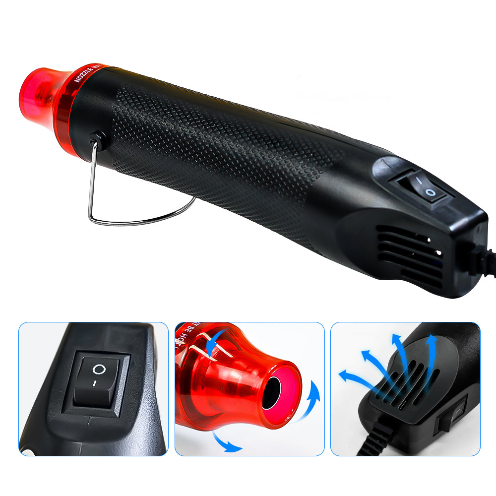 Instorder 300 Watt - Mini Heat GunHandheld Dual Temperature Hot Air Tool for Shrink Wrapping, Embossing, Craft Projects, Sticker Removal, Resin Art & Craft DIY Tools