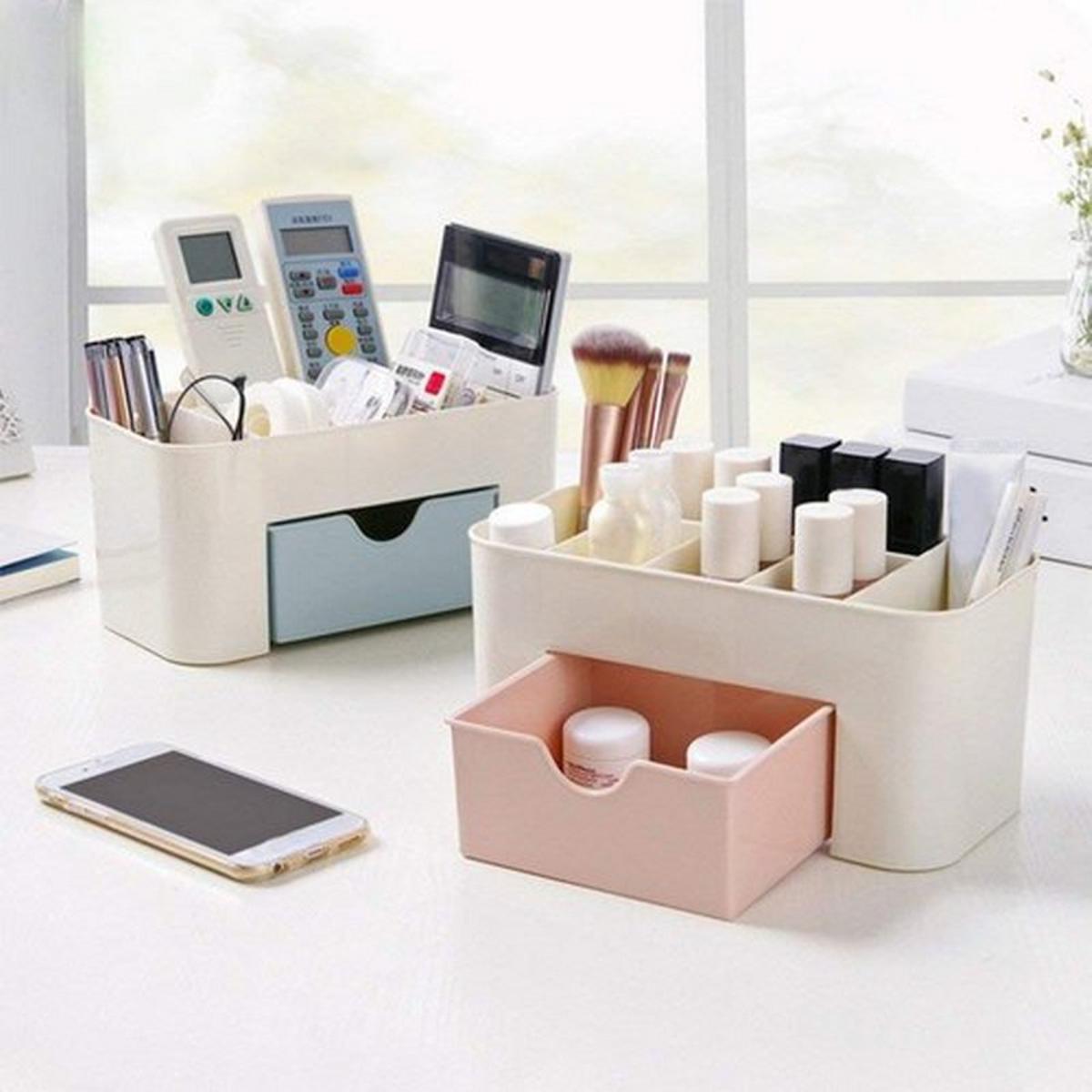 Multipurpose Drawer Organizer | Plastic Drawer Cosmetic Box Desktop Make Up Jewelry Case Home Organizer