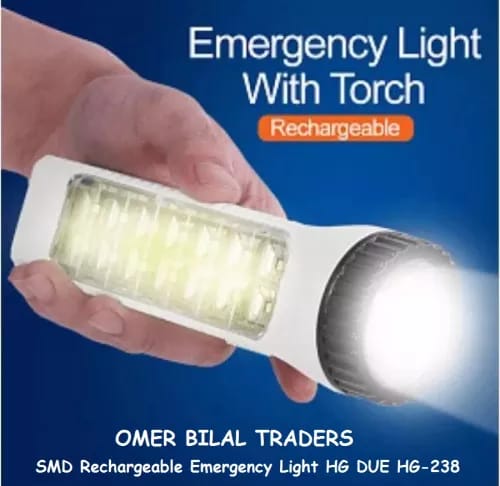 SMD Rechargeable Emergency Light HG DUE HG-238 back up time -- 1 hour