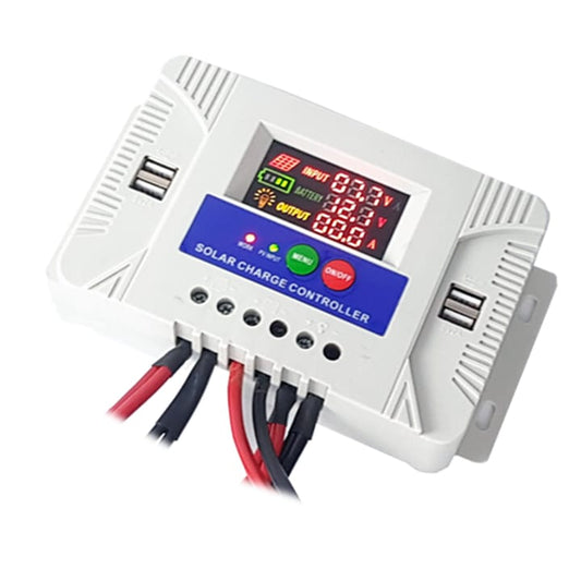 PWM Solar Controller 30A / 50A with Multiple USB sockets and Capacity of 12V 24V and LCD Display with digital screen high quality & Automatic system professional charge controllar Money Back Garranty