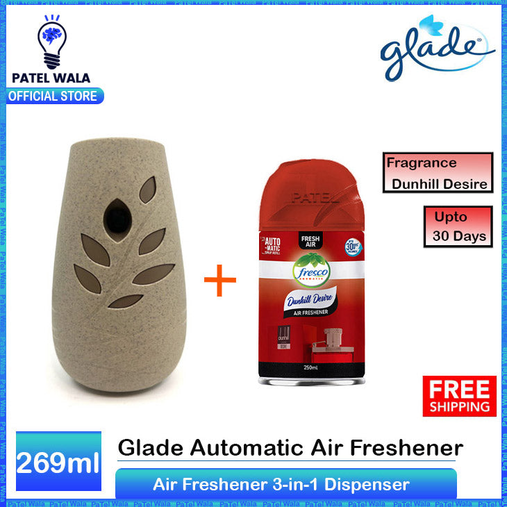 PATEL WALA Glade Air Freshener Dispenser Room Spray Refill 269ml for room, washroom, bathroom, wash room perfume spray only machine auto Glade 3-in-1 Automatic Air Freshener - Hawaiian Breeze, 269ml