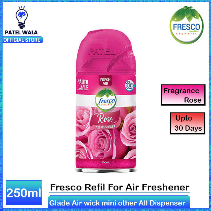 Fresco Airwick Automatic Air Freshener Spray | Fresh Rose Refill | 250ML Universal Refill for Other Dispensers ~ Patel-wala