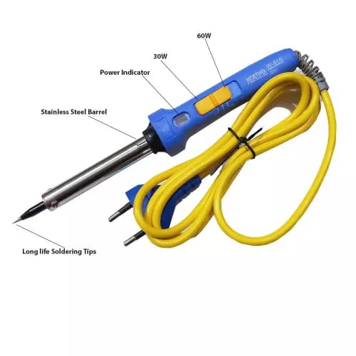 High Performance Solding Iron 220v 40W to 60W Temperature High / Low  Adjustable Electric Soldering Iron Stick (Blue) Pakistan Standard Plug Top