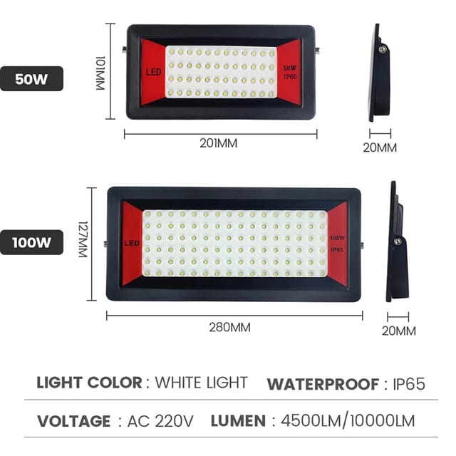 Outdoor Led Light 50W 100W Flood Light AC220V Spotlight IP65 Waterproof LED Street Lamp Landscape Lighting Garden Reflector Led