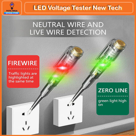 Professional Electrician Test Pen | Intelligent LED Light Voltage Tester Pen | AC Non-contact Induction Power Detector | Electrical Screwdriver Indicator | Circuit Testing Tool with High Brightness for Safe and Accurate Results