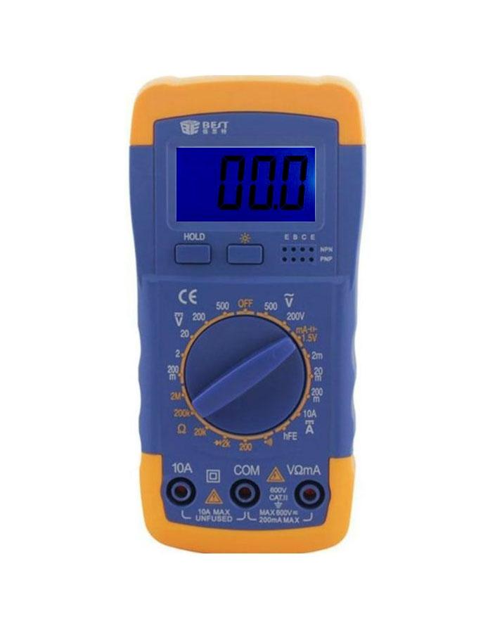 Digital Electronic Auto Multi Meter With Led Light - Yellow & Purple