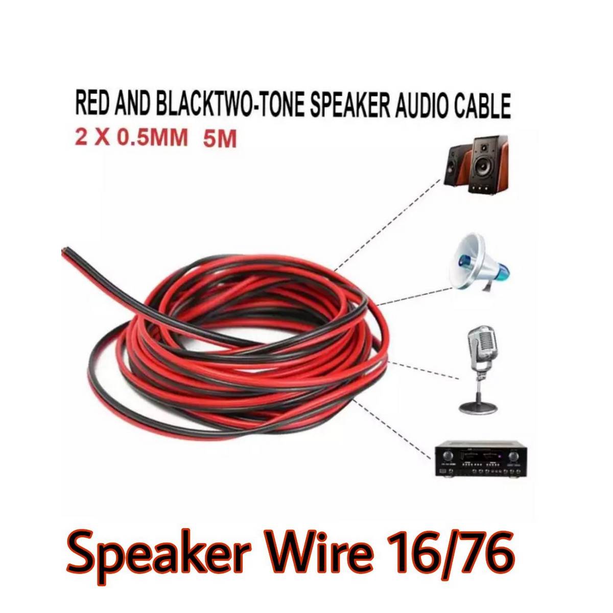 Extended Electric Lead Audio Cable Durable 0.5mm 5m 10M 100m Red Black Cord Connector Electric Cable Car Speaker Indoor Appliance